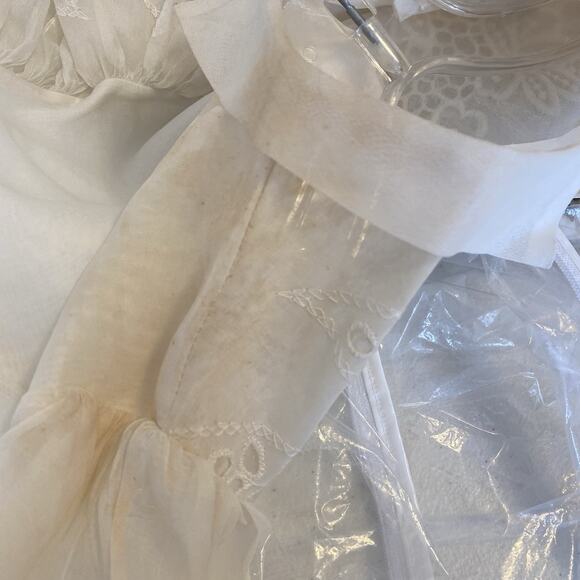 VTG 70-80s Sylvia Original Girl Sz 5 Wedding Dresses & Veil SetOf3 Ivory White - Picture 8 of 15